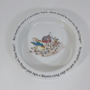 Wedgwood Beatrice Potter Peter Rabbit Porringer Cereal Bowl Vintage 6.5" England